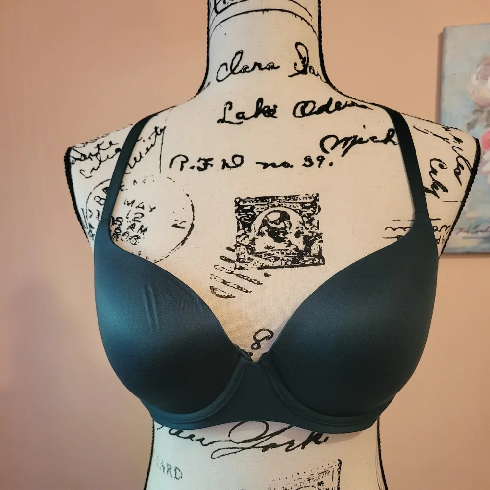 AE Aerie Real Sunnie Demi Push Up Strappy Back Bra, Green, NWT, 38B - Picture 6 of 13